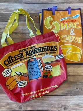 Trader Joe's Reusable Totes ~ Cheese editions